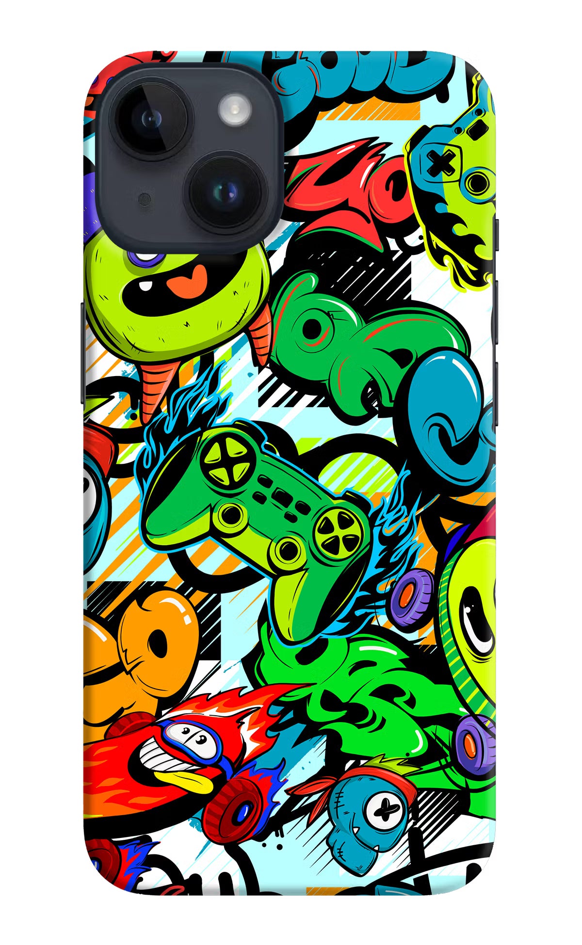 Game Doodle iPhone 14 Hard Case Back Cover by Casekaro