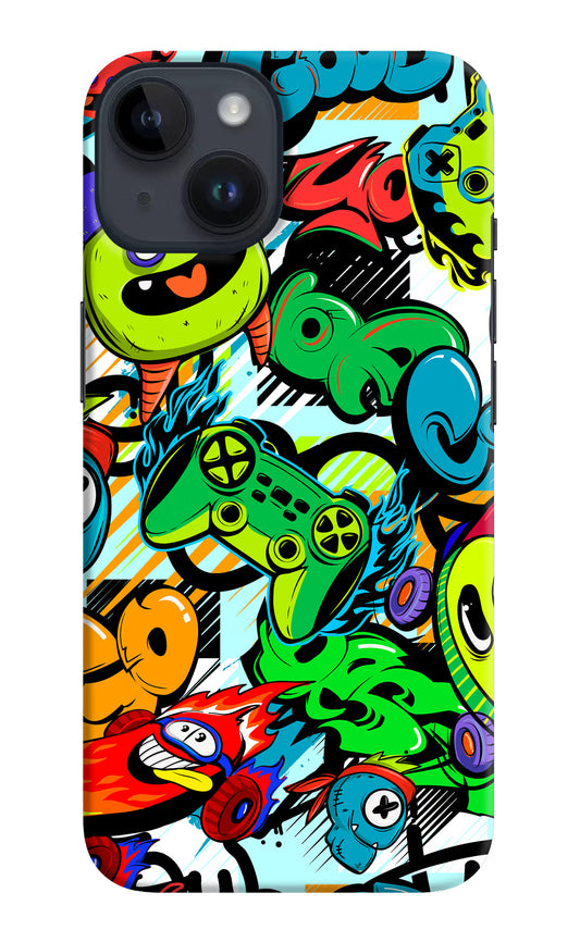 Game Doodle iPhone 14 Hard Case Back Cover by Casekaro