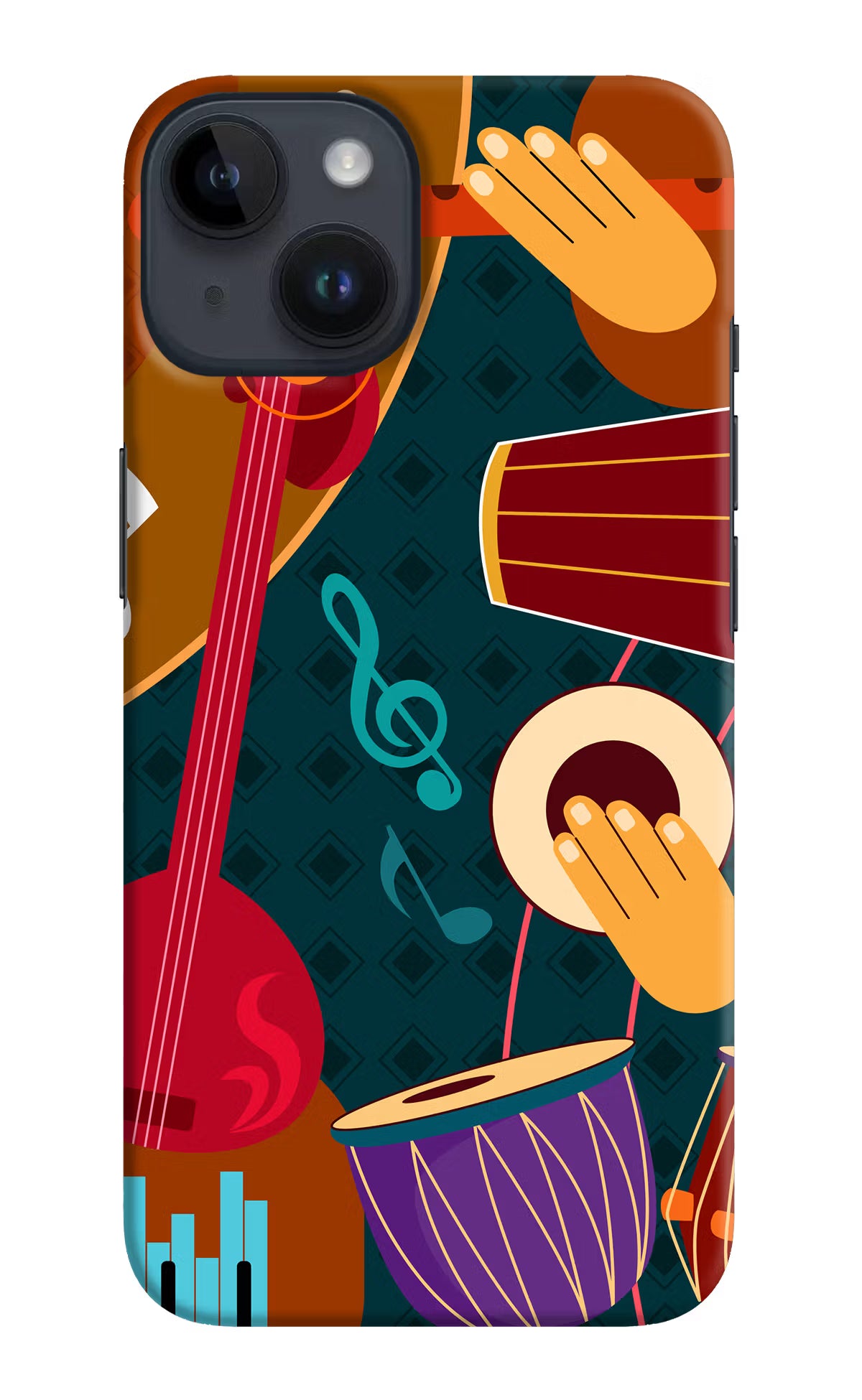 Music Instrument iPhone 14 Hard Case Back Cover by Casekaro