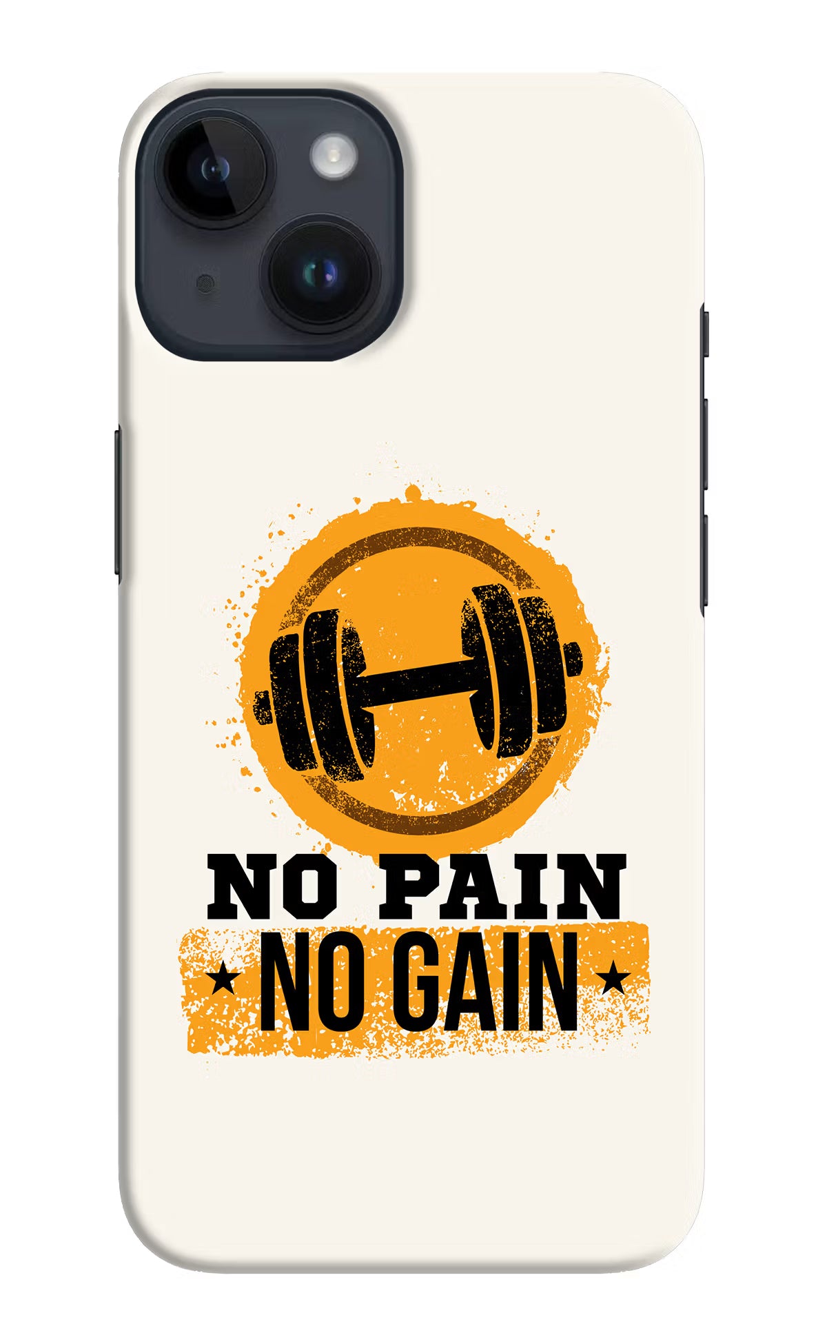 No Pain No Gain iPhone 14 Hard Case Back Cover by Casekaro