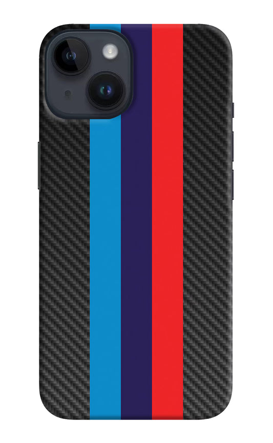 BMW Stripes Pattern iPhone 14 Hard Case Back Cover by Casekaro
