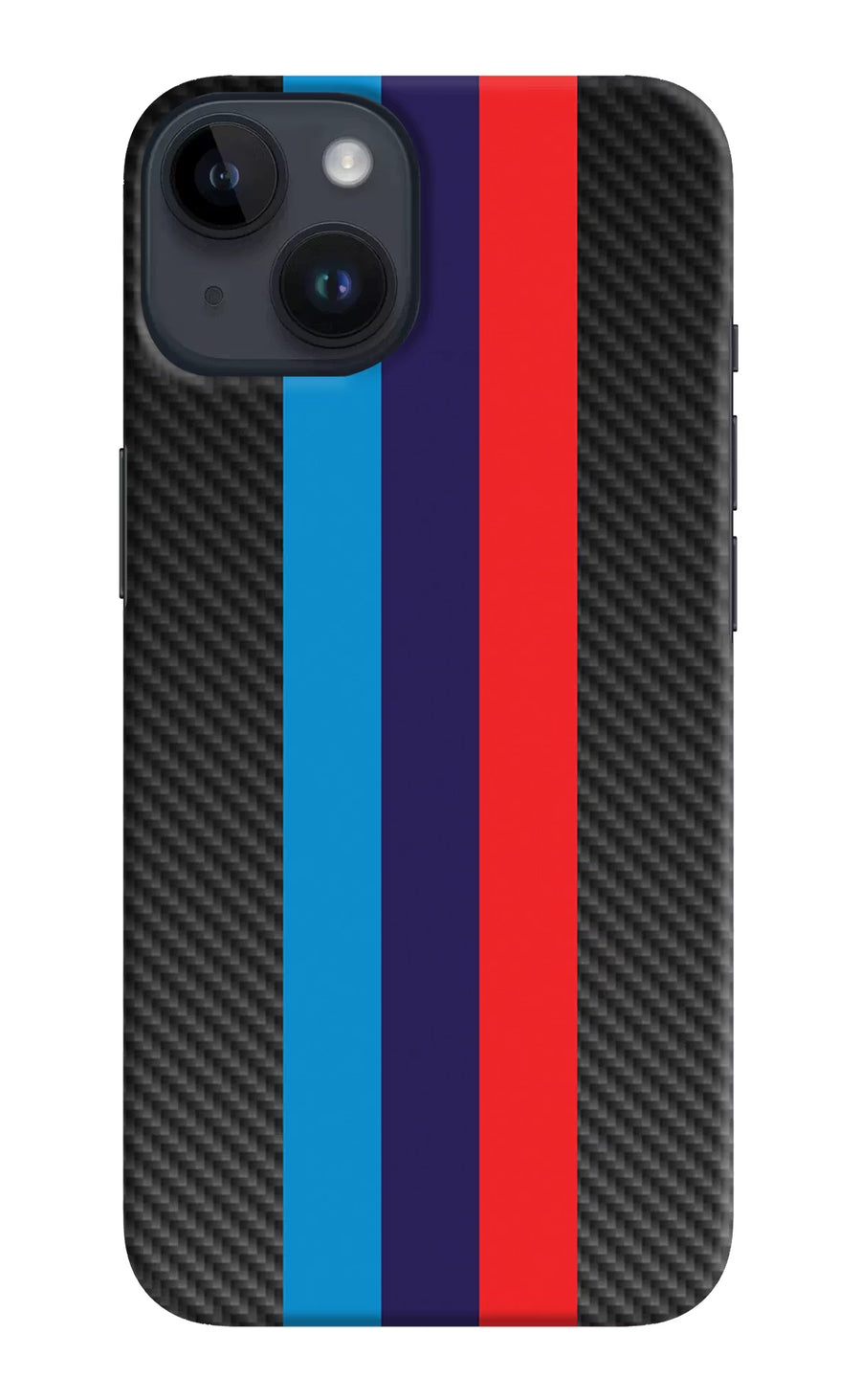 BMW Stripes Pattern iPhone 14 Back Cover, Hard case