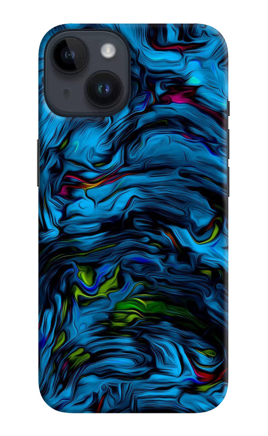 Dark Blue Abstract iPhone 14 Hard Case Back Cover by Casekaro