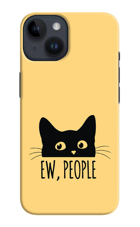 Ew People Catitude iPhone 14 Hard Case Back Cover by Casekaro