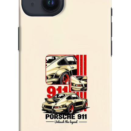 Classic Porsche 911 iPhone 14 Hard Case Back Cover by Casekaro