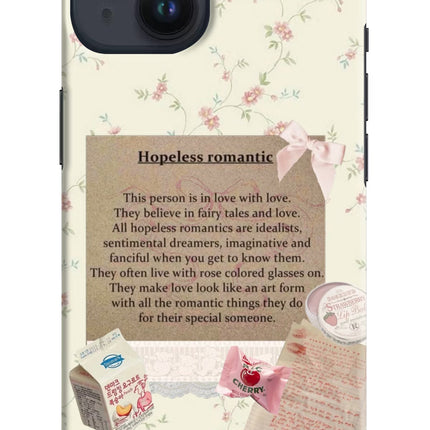 Hopeless Romantic iPhone 14 Hard Case Back Cover by Casekaro