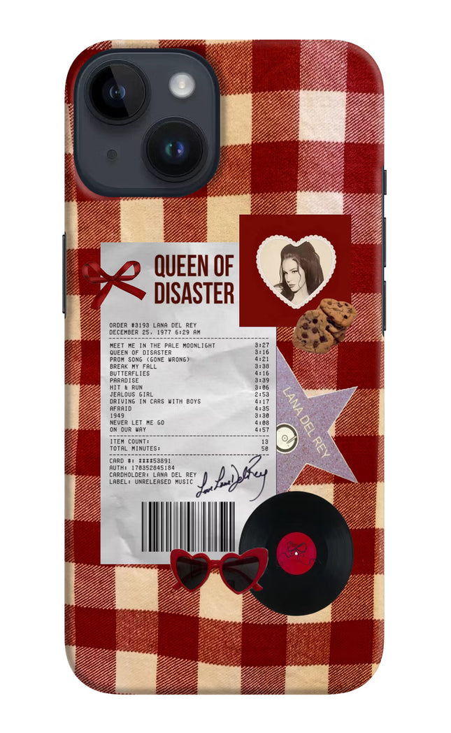 Queen of Disaster iPhone 14 Hard Case Back Cover by Casekaro
