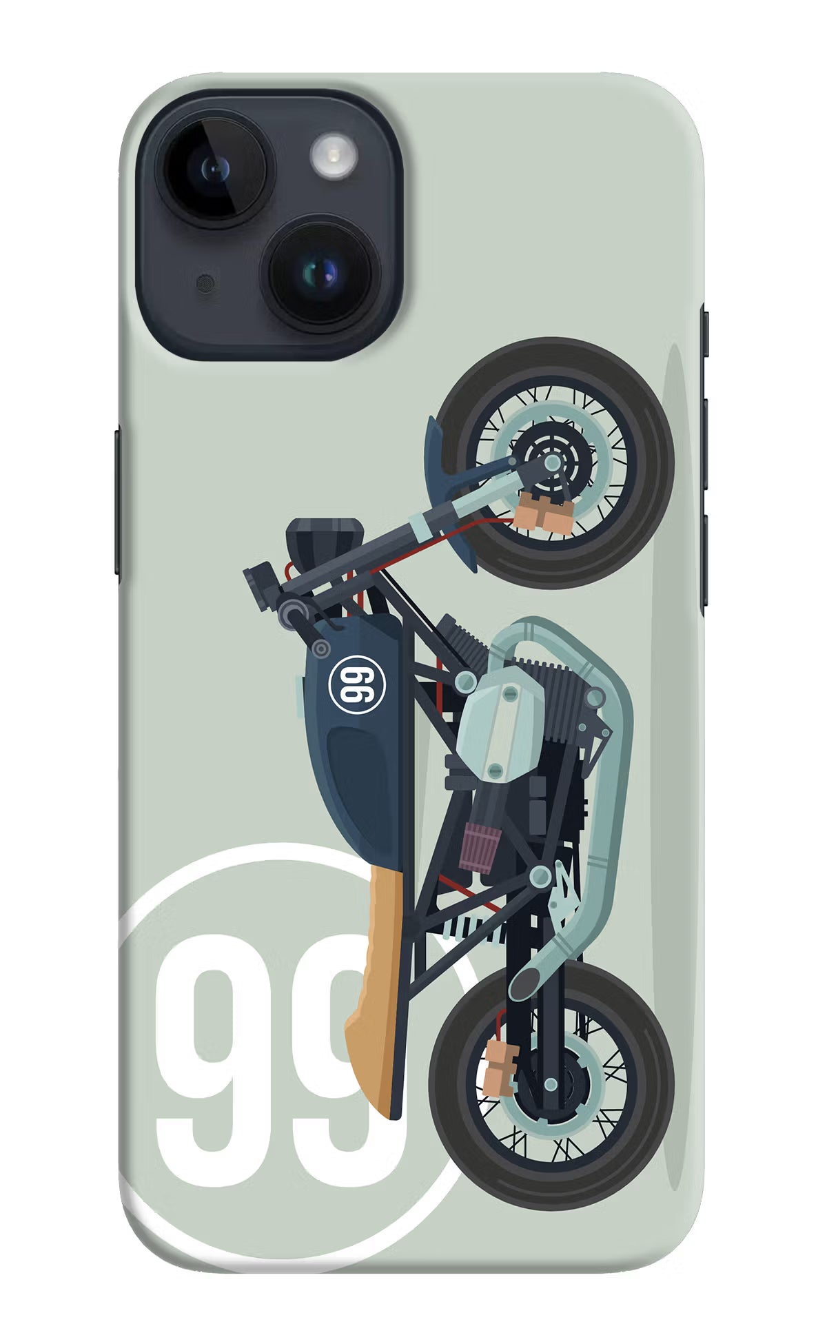 Classic Cafe Racer 99 iPhone 14 Hard Case Back Cover by Casekaro