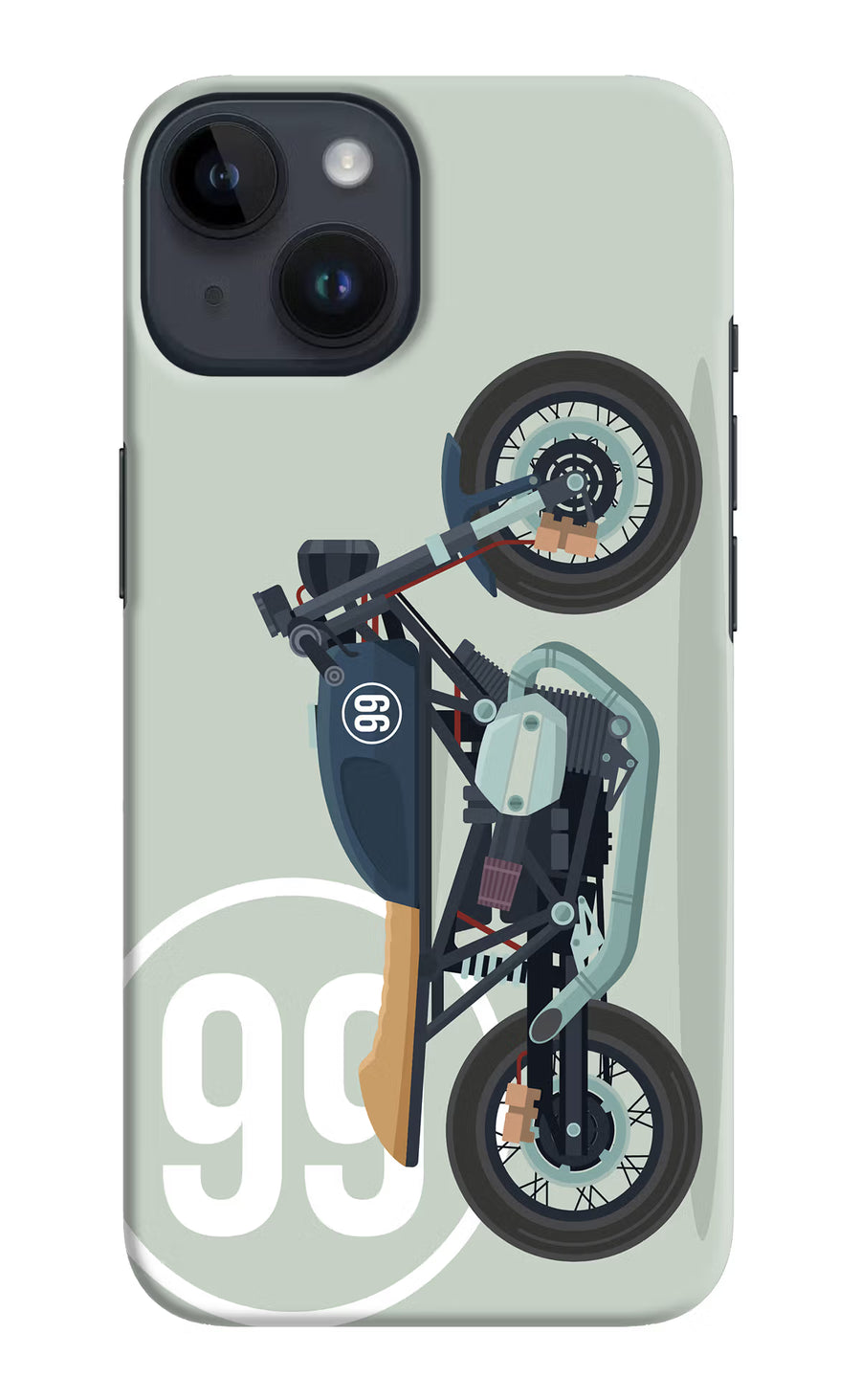 Classic Cafe Racer 99 iPhone 14 Back Cover, Hard case
