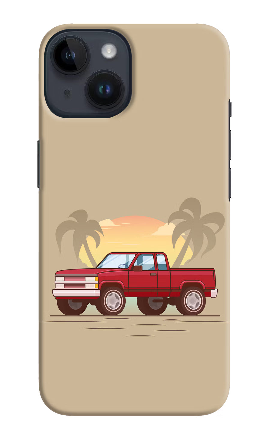 Desert Classic Drive iPhone 14 Back Cover, Hard case