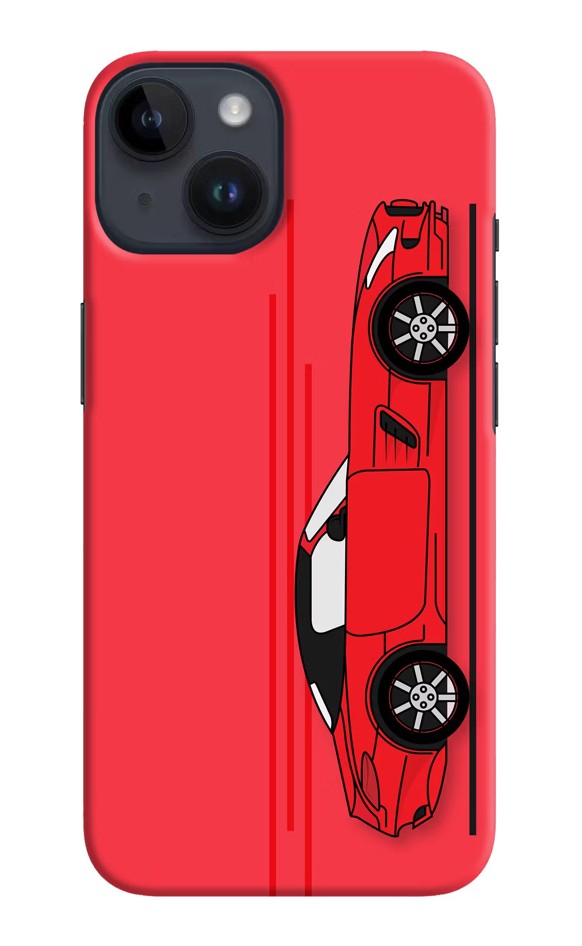 Red Velocity iPhone 14 Hard Case Back Cover by Casekaro