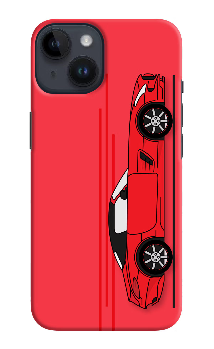 Red Velocity iPhone 14 Back Cover, Hard case