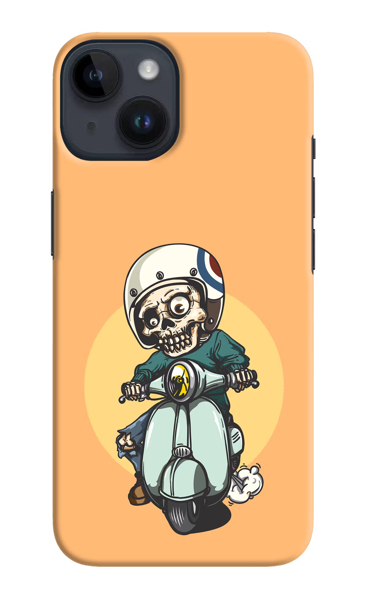 Undead Biker iPhone 14 Hard Case Back Cover by Casekaro