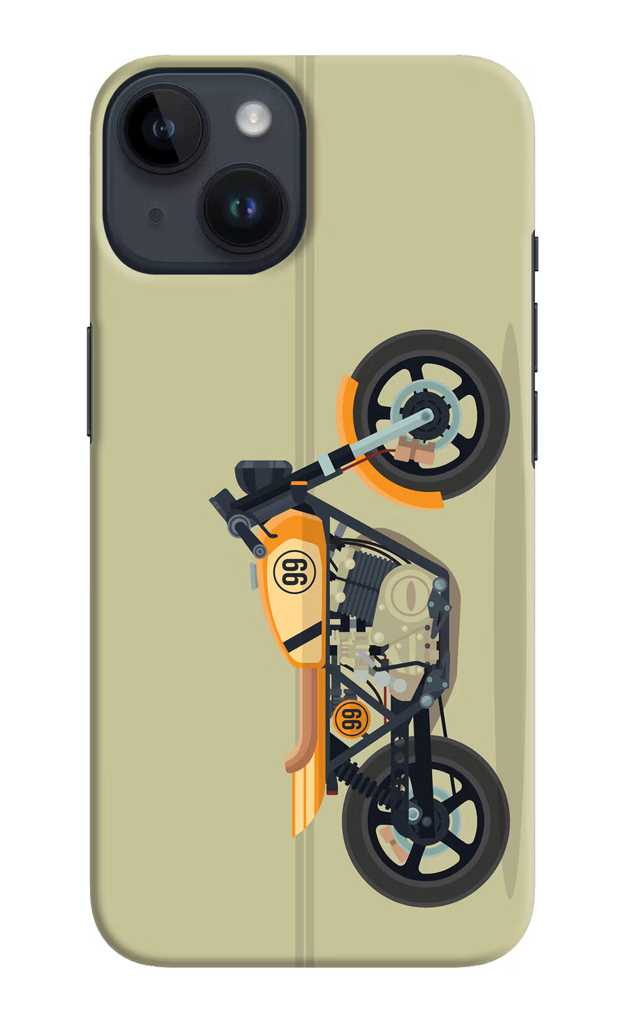 Vertical Speedster iPhone 14 Back Cover, Hard case