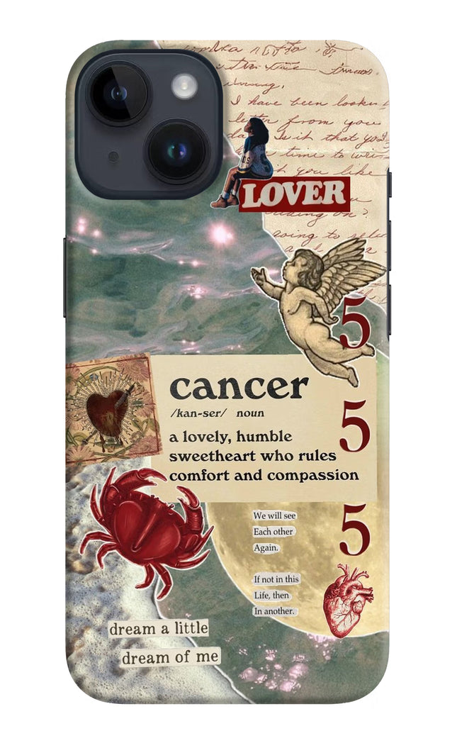 Cancer Zodiac iPhone 14 Hard Case Back Cover by Casekaro