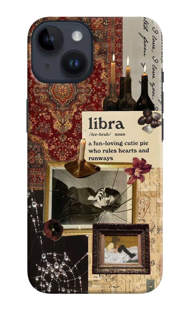 Libra Zodiac iPhone 14 Hard Case Back Cover by Casekaro