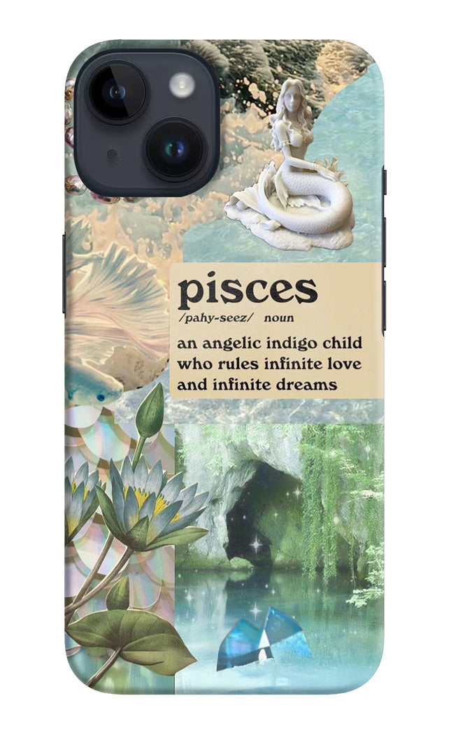 Pisces Zodiac iPhone 14 Hard Case Back Cover by Casekaro
