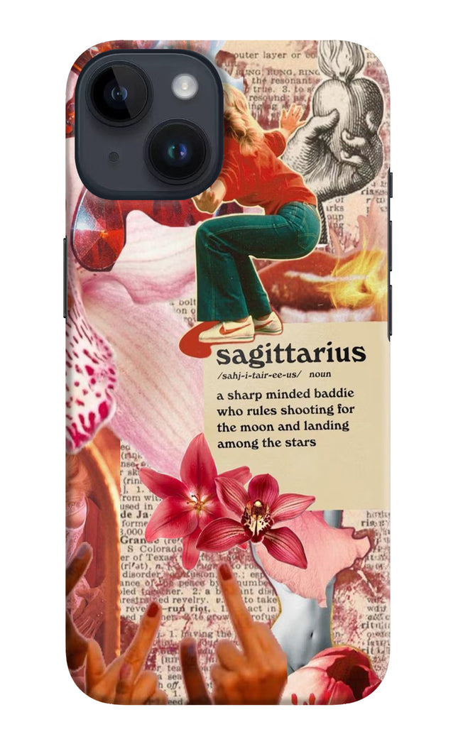 Sagittarius Zodiac iPhone 14 Hard Case Back Cover by Casekaro