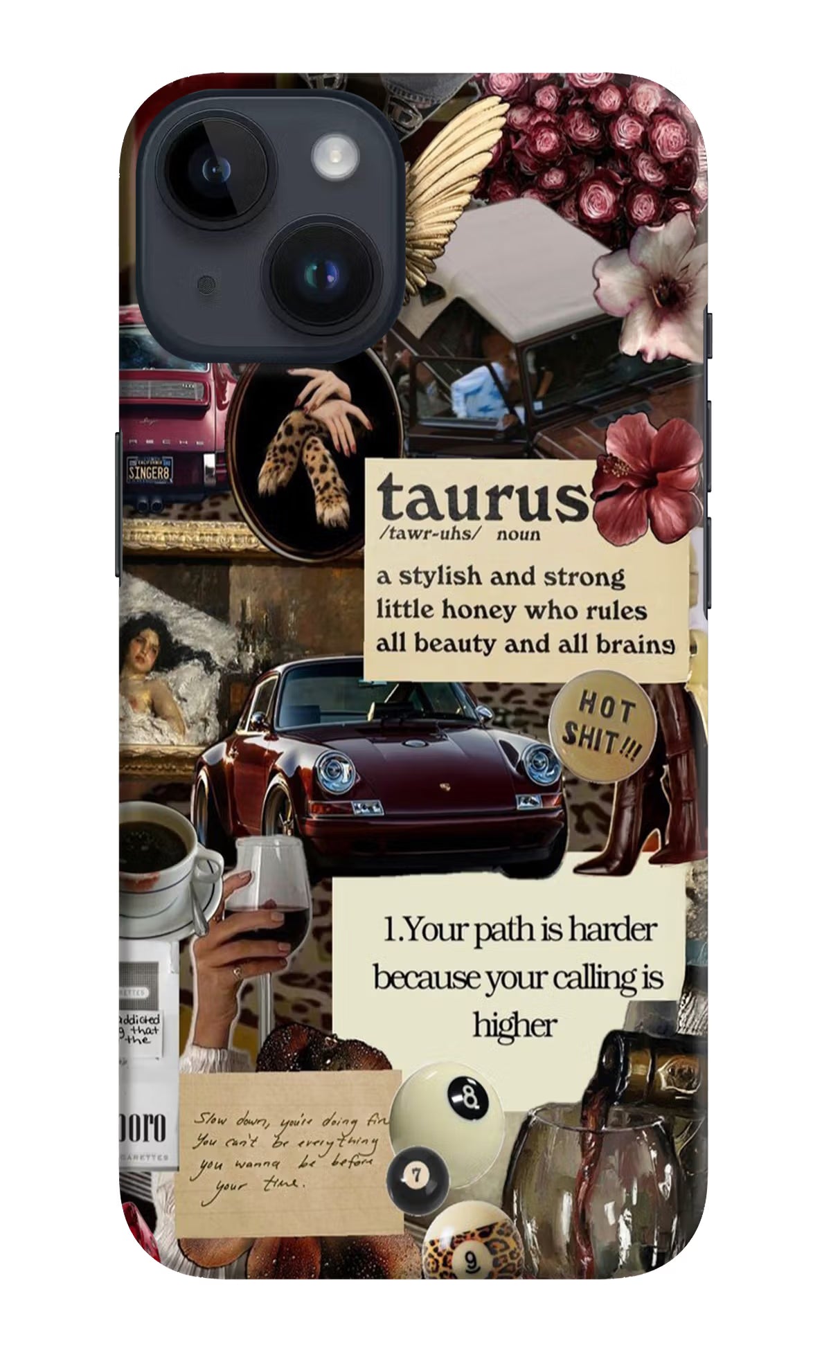 Taurus Zodiac iPhone 14 Hard Case Back Cover by Casekaro