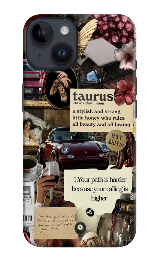 Taurus Zodiac iPhone 14 Hard Case Back Cover by Casekaro