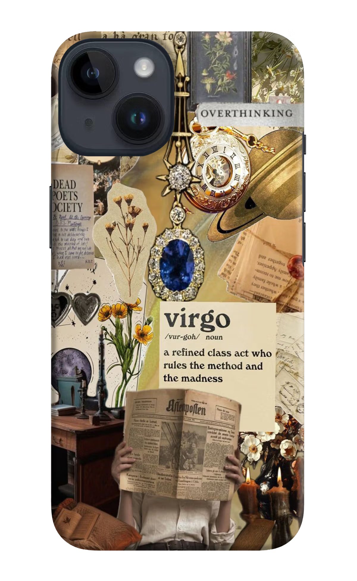 Virgo Zodiac iPhone 14 Hard Case Back Cover by Casekaro