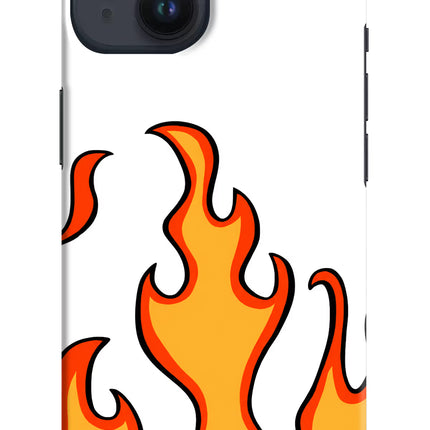 Fired Up – White iPhone 14 Hard Case Back Cover by Casekaro