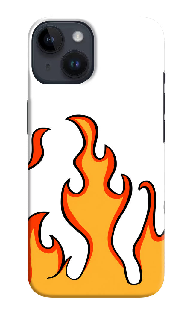 Fired Up – White iPhone 14 Hard Case Back Cover by Casekaro