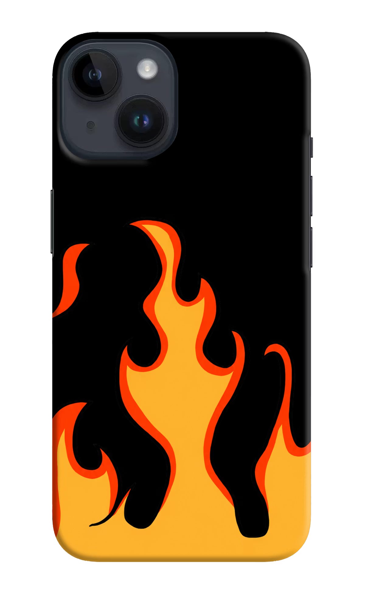 Fired Up – Black iPhone 14 Hard Case Back Cover by Casekaro