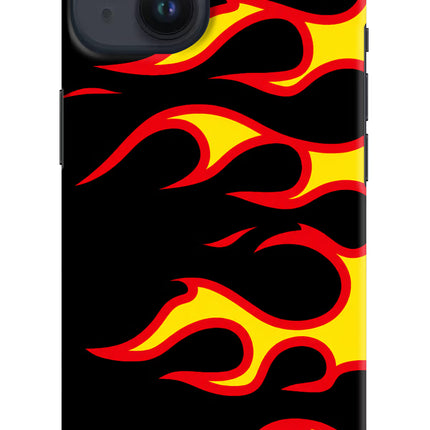 Side Sweep Flames iPhone 14 Hard Case Back Cover by Casekaro