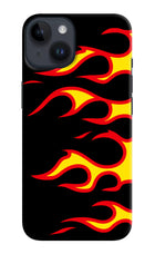 Side Sweep Flames iPhone 14 Hard Case Back Cover by Casekaro