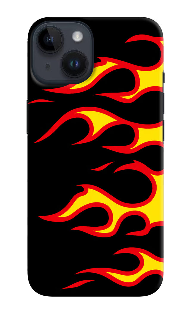 Side Sweep Flames iPhone 14 Hard Case Back Cover by Casekaro