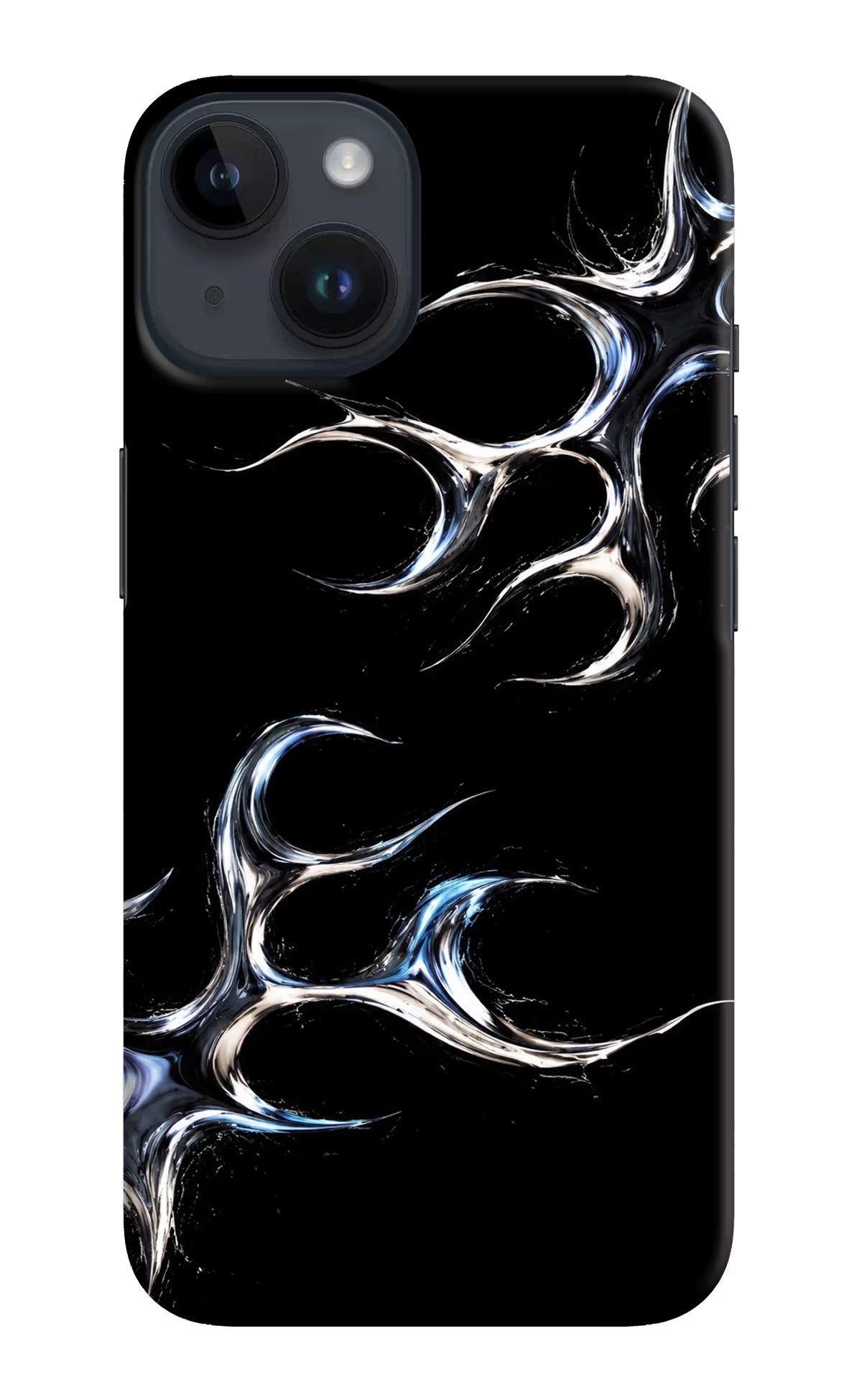 Chrome Tribal iPhone 14 Hard Case Back Cover by Casekaro