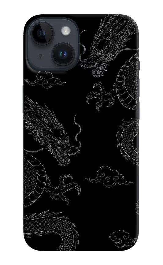 Twin Dragons iPhone 14 Hard Case Back Cover by Casekaro