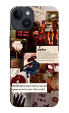 Zodiac Aries iPhone 14 Hard Case Back Cover by Casekaro