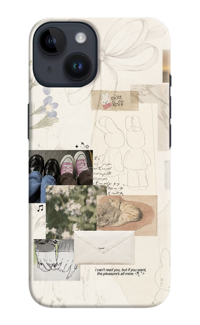 Soft Aesthetic iPhone 14 Hard Case Back Cover by Casekaro