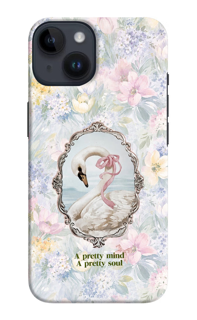 Pretty Mind Pretty Soul iPhone 14 Hard Case Back Cover by Casekaro