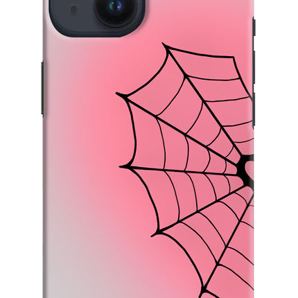 Pink Web iPhone 14 Hard Case Back Cover by Casekaro