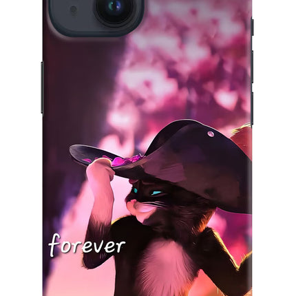 Forever Cat iPhone 14 Hard Case Back Cover by Casekaro