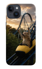 Rollercoaster Dog iPhone 14 Hard Case Back Cover by Casekaro