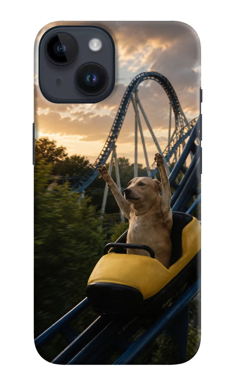 Rollercoaster Dog iPhone 14 Back Cover