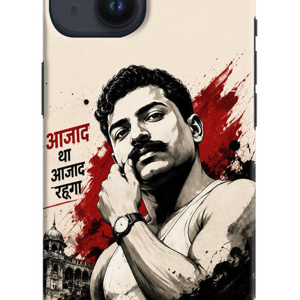 Chandrashekhar Azad Fearless iPhone 14 Hard Case Back Cover by Casekaro