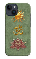 Om & Lotus iPhone 14 Back Cover
