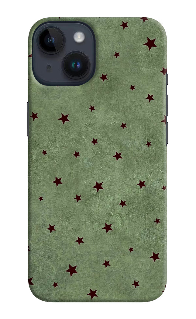 Green Stars iPhone 14 Hard Case Back Cover by Casekaro