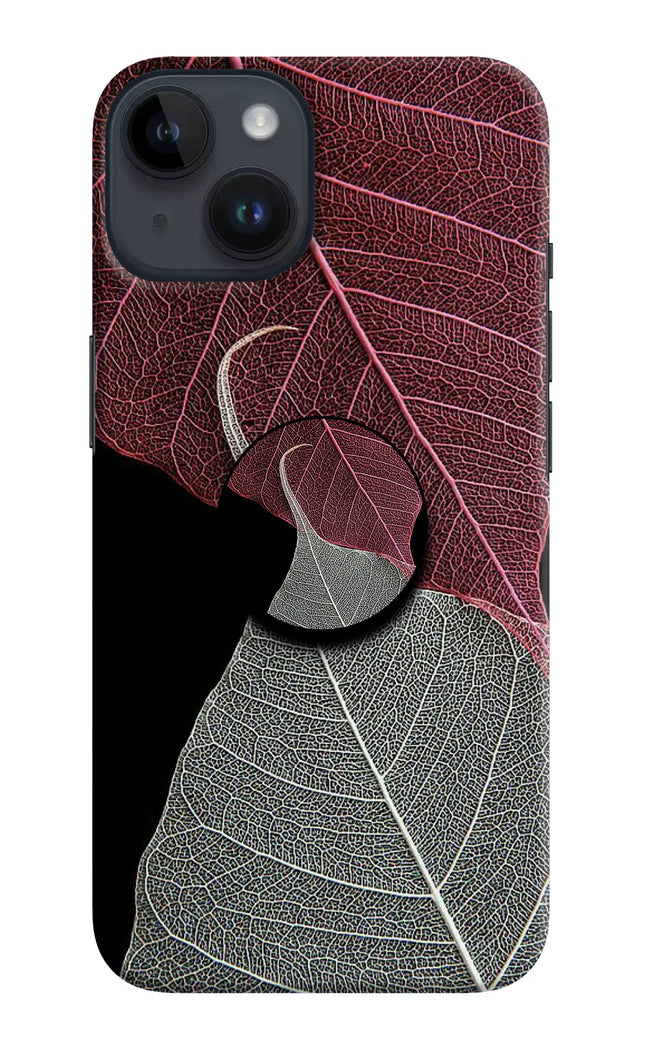 Leaf Pattern iPhone 14 Pop Case by Casekaro