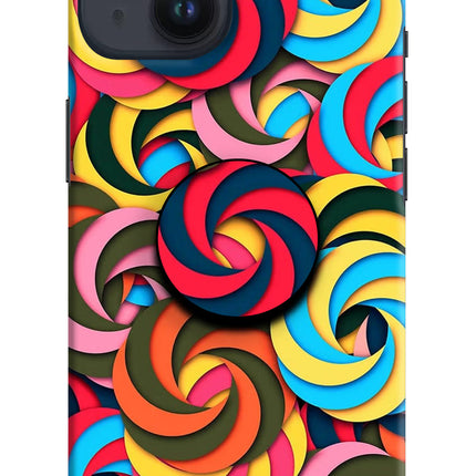 Spiral Pattern iPhone 14 Pop Case by Casekaro
