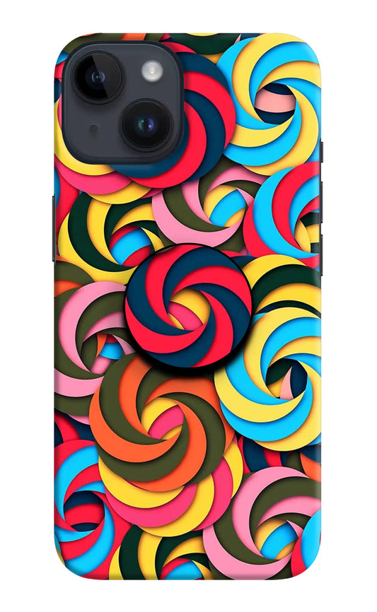 Spiral Pattern iPhone 14 Pop Case by Casekaro