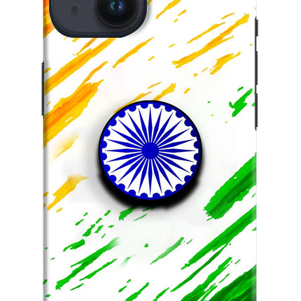 Indian Flag Ashoka Chakra iPhone 14 Pop Case by Casekaro