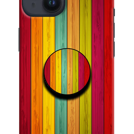 Multicolor Wooden iPhone 14 Pop Case by Casekaro