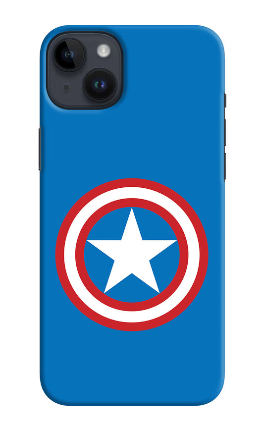 Captain America Logo iPhone 14 Plus Hard Case Back Cover by Casekaro