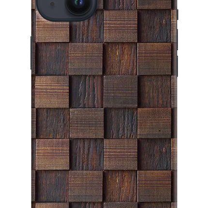 Wooden Cube Design iPhone 14 Plus Hard Case Back Cover by Casekaro
